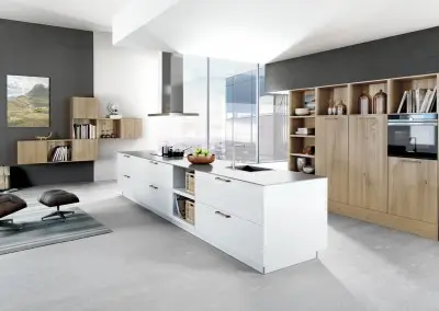 6000 5082 polar white satin lacquer wild oak light veneered